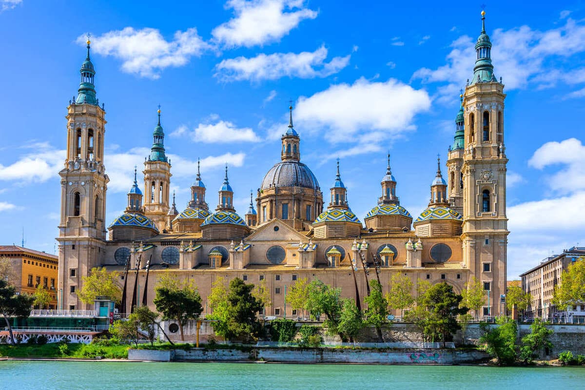 Historic Basilica In Zaragoza, Spain