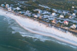 Aerial view of Cape San Blas, FL